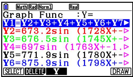 CASIO GRAPH COLOR FX-CG20 - To perform Fourier series expansion - 6