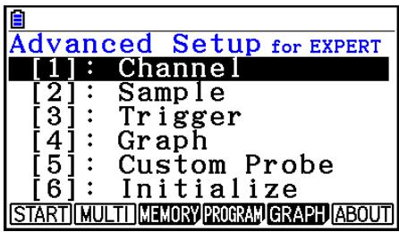 CASIO GRAPH COLOR FX-CG20 - - To configure an EA-200 setup using Advanced Setup - 1