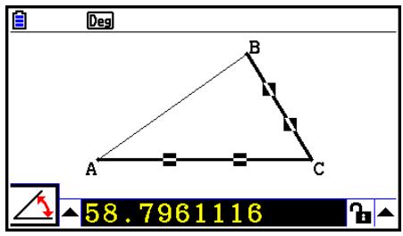 CASIO GRAPH COLOR FX-CG20 - - Pour spécifique l'angle d'un triangle - 1