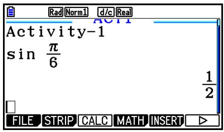 CASIO GRAPH COLOR FX-CG20 - - Saisie d'une formule de calcul dans une eActivity - 3