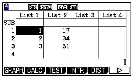 CASIO GRAPH COLOR FX-CG20 - - Pour modifier la couleur des données dans une cellule spécifique - 1