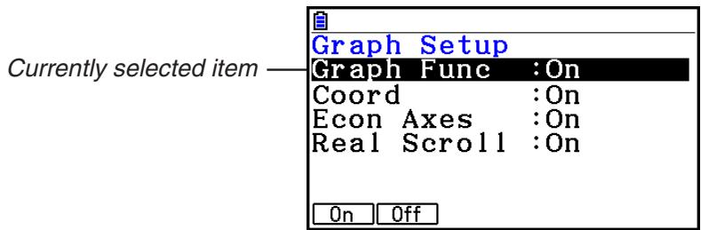 CASIO GRAPH COLOR FX-CG20 - - To configure Graph Setup settings - 1