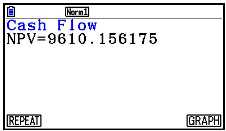 CASIO GRAPH COLOR FX-CG20 - Cash-flow (Évaluation d'investissement) - 3