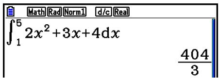 CASIO GRAPH COLOR FX-CG20 - Exemple Pour effectuer le calcul de l'intégrale pour la fonction indiquée CIDessous avec une tolérance de « tol " = 1E-4 - 1