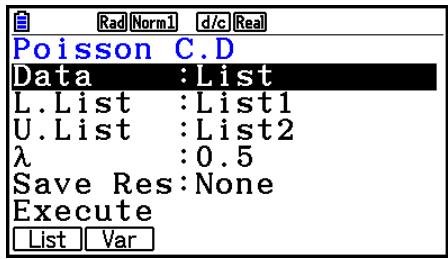 CASIO GRAPH COLOR FX-CG20 - Distribution de Poisson cumulative - 1