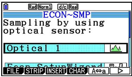 CASIO GRAPH COLOR FX-CG20 - - To execute sampling from an Econ Sampling strip - 1