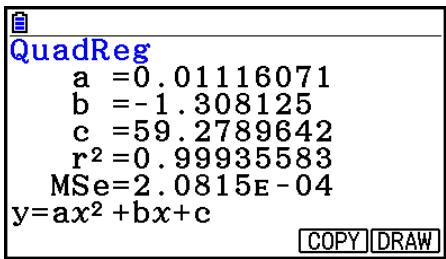 CASIO GRAPH COLOR FX-CG20 - To perform quadratic regression - 2