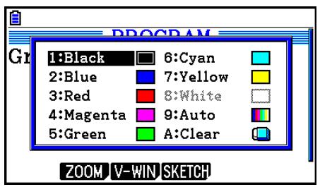 CASIO GRAPH COLOR FX-CG20 - ■ Utilisation des commandes de couleur dans un programme - 1