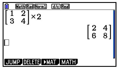 CASIO GRAPH COLOR FX-CG20 - ■ Affichage des résultats de calculs en mode d'écriture mathématique - 2