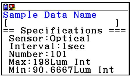 CASIO GRAPH COLOR FX-CG20 - - To save current sample data to a file - 3