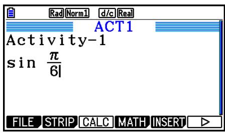 CASIO GRAPH COLOR FX-CG20 - - Saisie d'une formule de calcul dans une eActivity - 2