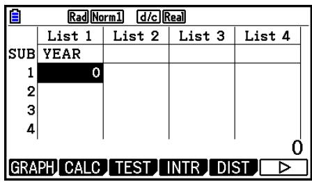 CASIO GRAPH COLOR FX-CG20 - - Pour nommer une liste - 2