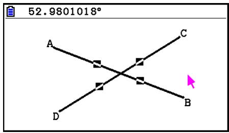 CASIO GRAPH COLOR FX-CG20 - - Pour construire le point d'intersection de deux lignes - 1