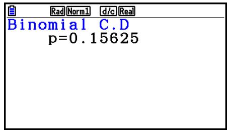 CASIO GRAPH COLOR FX-CG20 - Distribution binomialie cumulative - 3