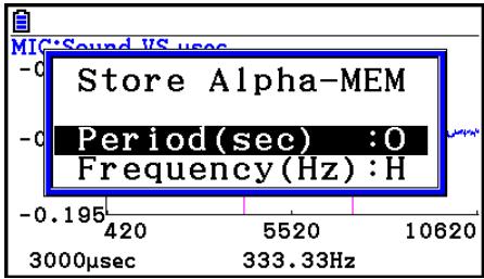 CASIO GRAPH COLOR FX-CG20 - To obtain the periodic frequency value - 2