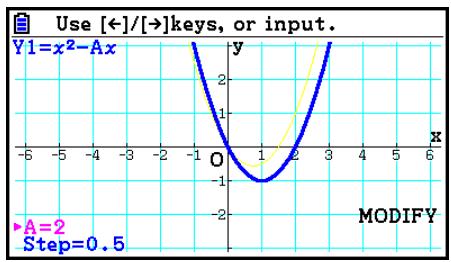 CASIO GRAPH COLOR FX-CG20 - - Pour modifier un graphe en mode Graph - 2