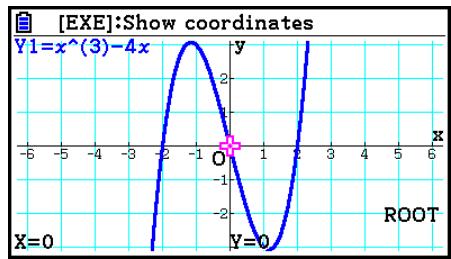 CASIO GRAPH COLOR FX-CG20 - Exemple Tracer le graphe de la fonction indiquée ci-dessous et calculer les racines. - 2
