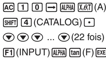 CASIO GRAPH COLOR FX-CG20 - Exemple Pour affecter la valeur 10 aux variables A à F - 1
