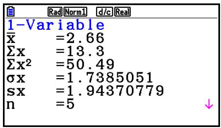 CASIO GRAPH COLOR FX-CG20 - Calculs statistiques à variable unique - 1