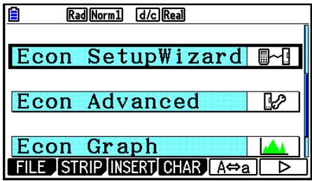 CASIO GRAPH COLOR FX-CG20 - - To access the Setup Wizard from an Econ SetupWizard strip - 1
