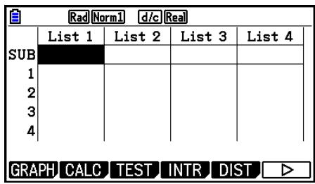 CASIO GRAPH COLOR FX-CG20 - - Pour nommer une liste - 1