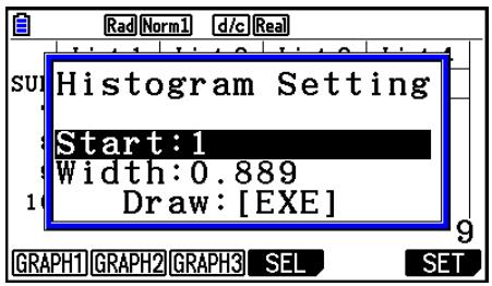 CASIO GRAPH COLOR FX-CG20 - ■ Histogramme - 1