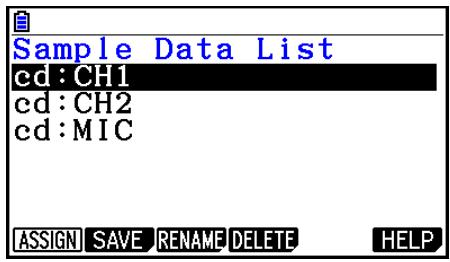CASIO GRAPH COLOR FX-CG20 - - To save current sample data to a file - 2