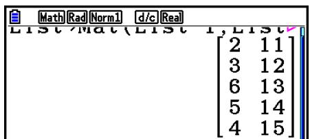 CASIO GRAPH COLOR FX-CG20 - Accès au menu de fonctions de manipulation des données de liste - 2