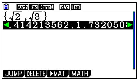 CASIO GRAPH COLOR FX-CG20 - ■ Affichage des résultats de calculs en mode d'écriture mathématique - 4