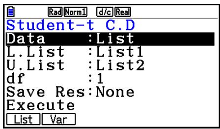 CASIO GRAPH COLOR FX-CG20 - Distribution t de Student cumulative - 1