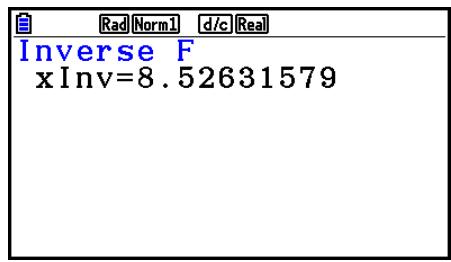 CASIO GRAPH COLOR FX-CG20 - - Distribution cumulative F inverse - 3