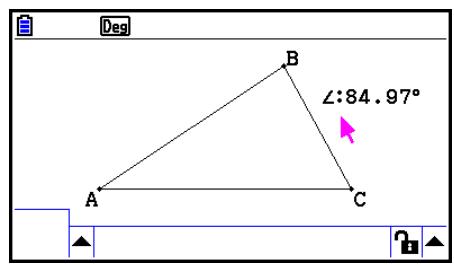 CASIO GRAPH COLOR FX-CG20 - Exemple : Pour coller la mesure d'un angle interne dans une image à l'écran - 6