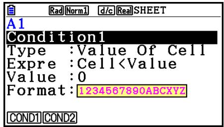 CASIO GRAPH COLOR FX-CG20 - - Types de condition - 1