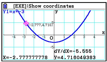 CASIO GRAPH COLOR FX-CG20 - ■ Affichage de la valeur de la fonction dérivée - 1