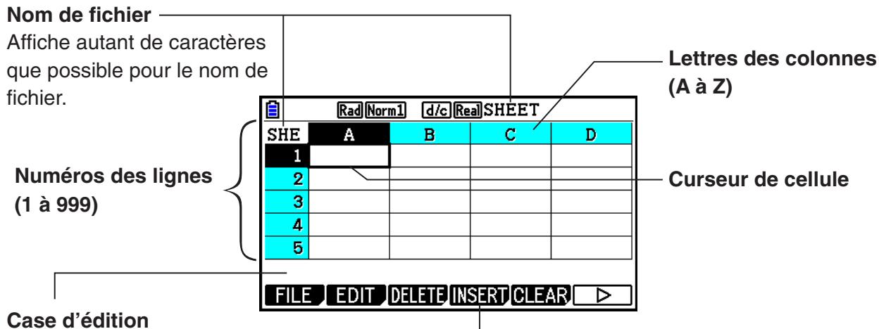CASIO GRAPH COLOR FX-CG20 - Notions fondamentales du Tableur et le menu de fonctions - 1