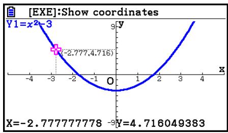 CASIO GRAPH COLOR FX-CG20 - Lecture des coordonnées de points sur une ligne de graphe - 1