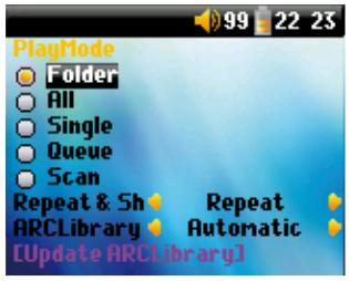 ARCHOS 105 - Modifier les paramètres de lecture - 3