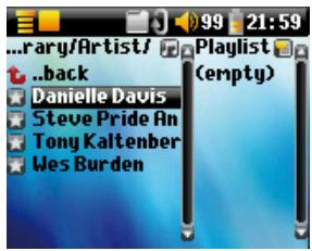 ARCHOS 105 - Créer une nouvelle liste musicale - 1