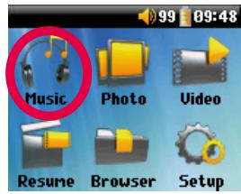 ARCHOS 105 - Ecouter de la musique - 1