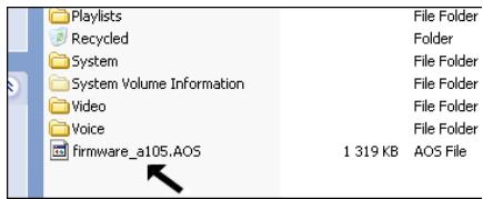 ARCHOS 105 - Copier dans la racine de l'ARCHOS 105 et mettre à jour - 1