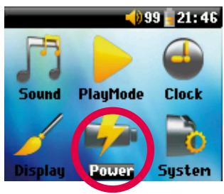 ARCHOS 105 - Modifier les paramètres d'énergie - 1