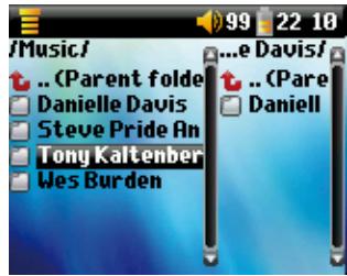 ARCHOS 105 - Menu contextuel du double navigateur - 1