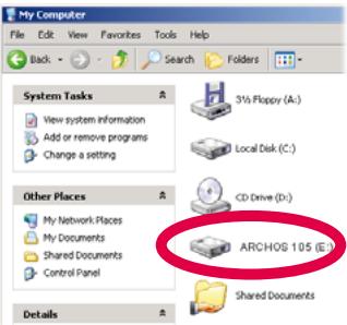 ARCHOS 105 - Windows® ME et 2000 - 1