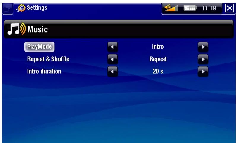 ARCHOS 405/605/705 - PARAMÉTRES DU LECTEUR AUDIO - 1