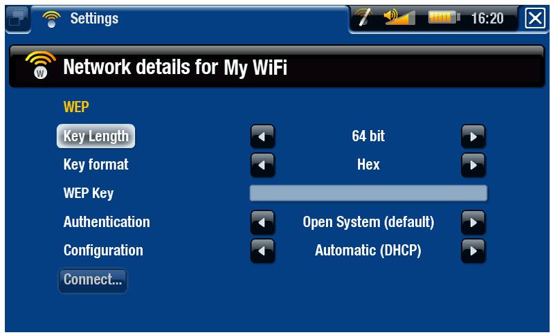 ARCHOS 405/605/705 - RéSEaux Protégés (WEP, WPA OU CLÉ WPA2) - 1
