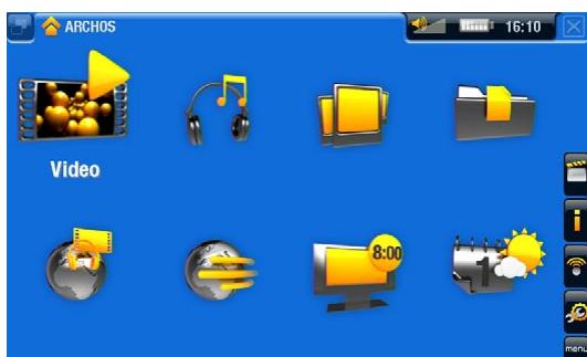 ARCHOS 405/605/705 - Menu contextual - 2