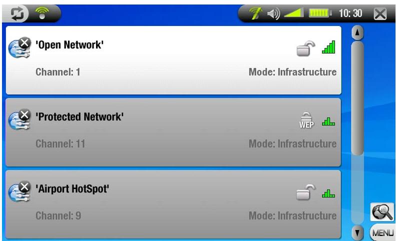 ARCHOS 704 WIFI - LISTE DES RÉSEAUX DISPONIBLES - 1