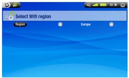 ARCHOS 704 WIFI - Sélection de la zone Wifi - 1