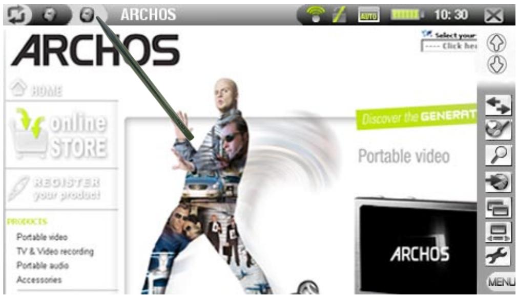 ARCHOS 704 WIFI - UTILISATION DU NAVIGATEUR WEB - 1