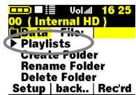ARCHOS JUKEBOX MULTIMEDIA 120 - Créer une liste de lecture - 1